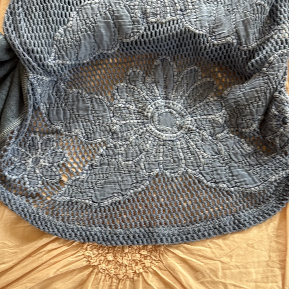 Lucky Brand Lucky Lotus Floral French Terry Top - Picture 8 of 15
